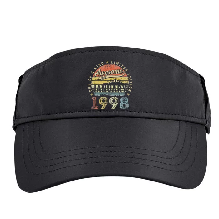 25th Birthday Gift Awesome Since January 1998 25 Year Old Love Cute Adult Drive Performance Visor