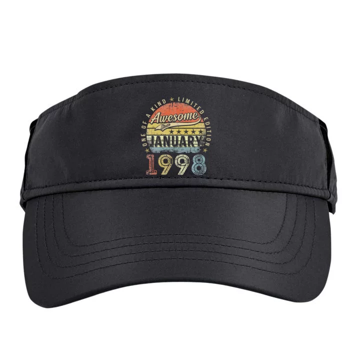 25th Birthday Gift Awesome Since January 1998 25 Year Old Love Adult Drive Performance Visor