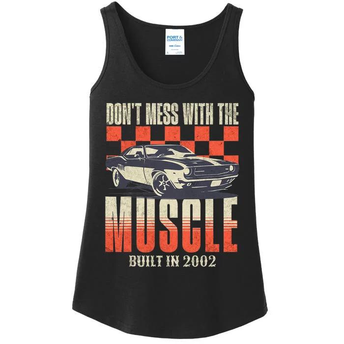 21st Birthday Gift Born 2002 Vintage Muscle Car Ladies Essential Tank