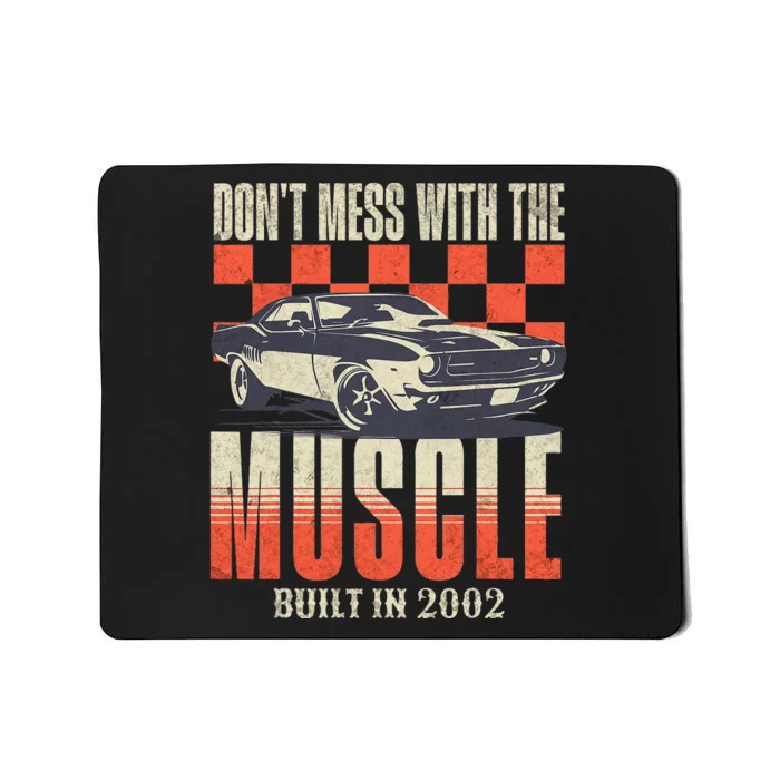 21st Birthday Gift Born 2002 Vintage Muscle Car Mousepad