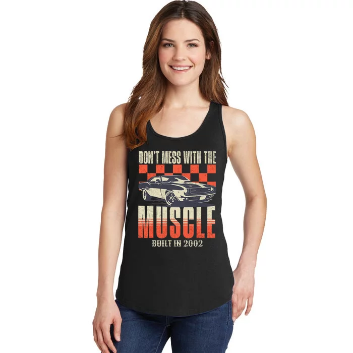 21st Birthday Gift Born 2002 Vintage Muscle Car Ladies Essential Tank