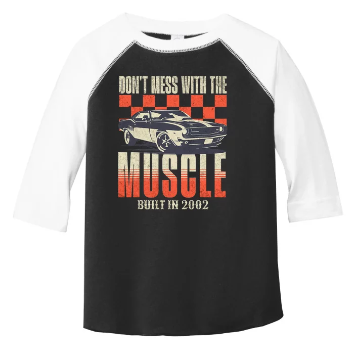 21st Birthday Gift Born 2002 Vintage Muscle Car Toddler Fine Jersey T-Shirt