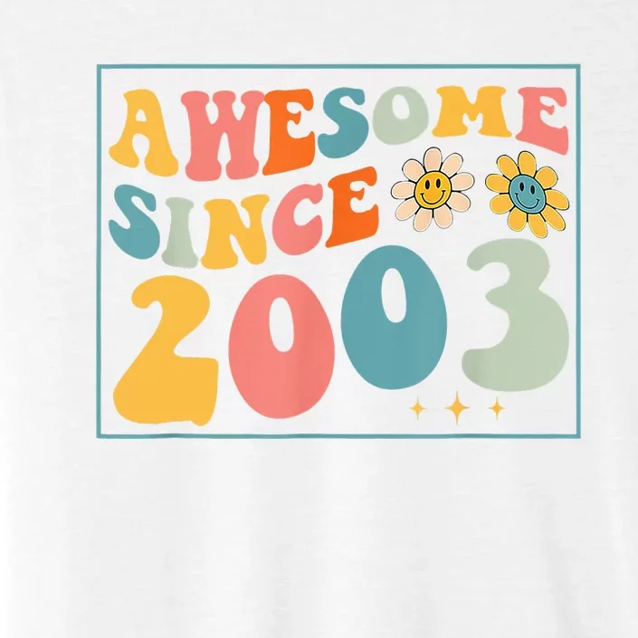 20th Birthday Gifts Awesome Since 2003 20 Years Old Groovy ChromaSoft Performance T-Shirt