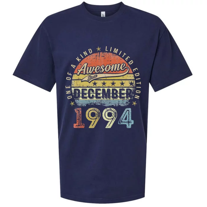 28th Birthday Gift Awesome Since December 1994 28 Year Old Sueded Cloud Jersey T-Shirt