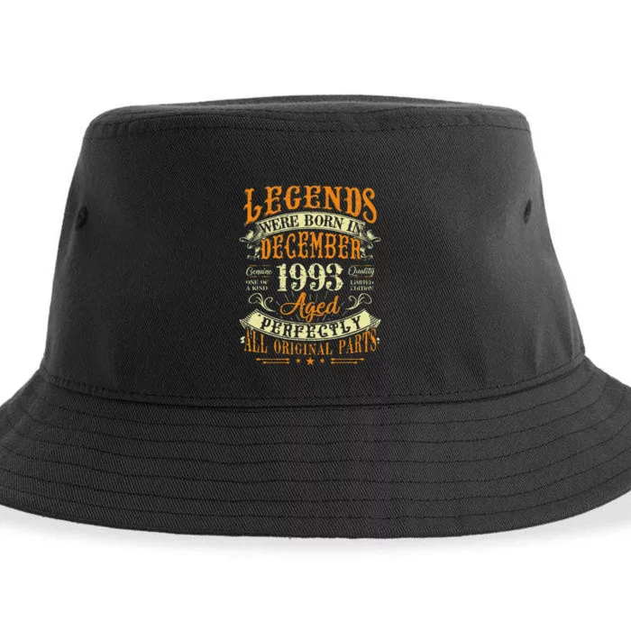 29th Birthday Gift 29 Years Old Legends Born December 1993 Sustainable Bucket Hat