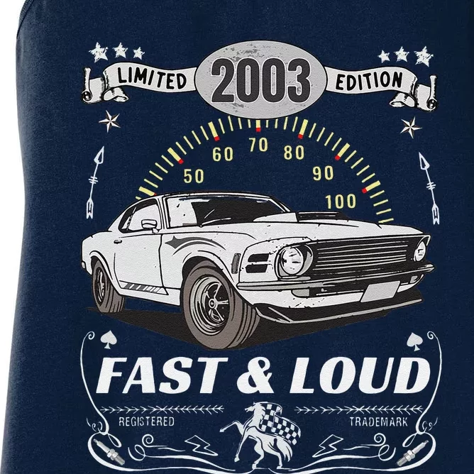 20th Birthday Gift Muscle Car Women Born 2003 Women's Racerback Tank