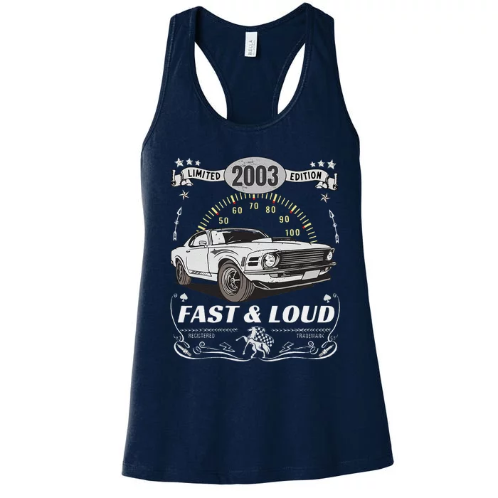 20th Birthday Gift Muscle Car Women Born 2003 Women's Racerback Tank