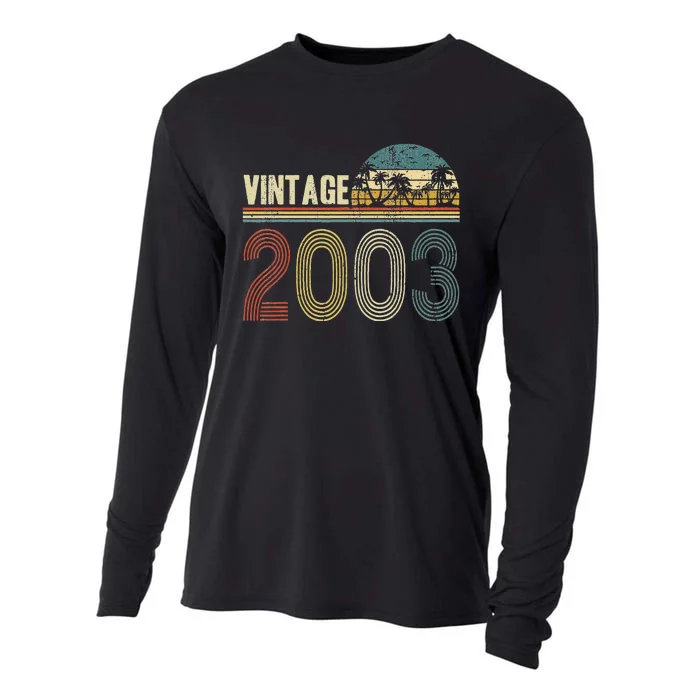 20th Birthday Gifts Ands Vintage 2003 20 Years Old Cooling Performance Long Sleeve Crew