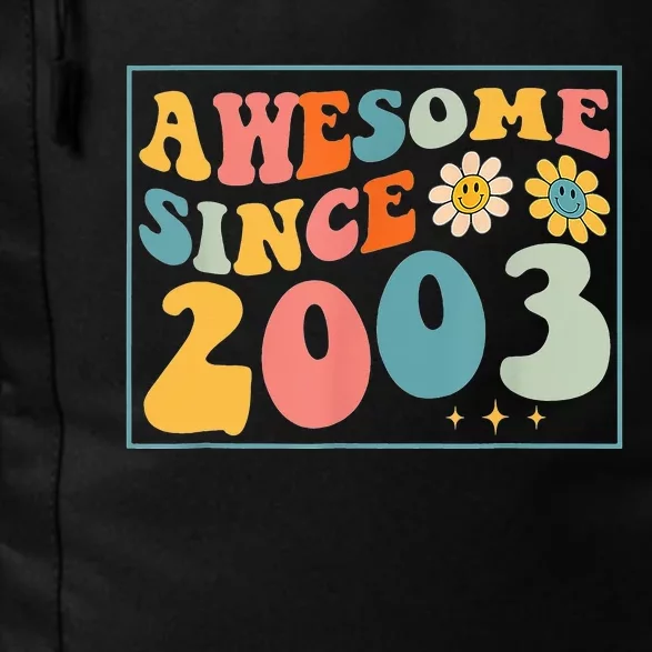 20th Birthday Gifts Awesome Since 2003 20 Years Old Groovy Daily Commute Backpack