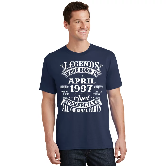 26th Birthday Gift Legends Born In April 1997 26 Years Old T-Shirt