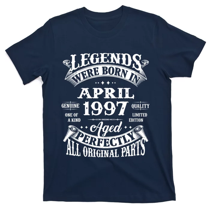 26th Birthday Gift Legends Born In April 1997 26 Years Old T-Shirt