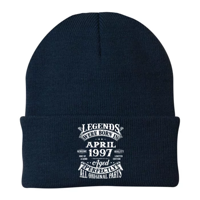 26th Birthday Gift Legends Born In April 1997 26 Years Old Knit Cap Winter Beanie