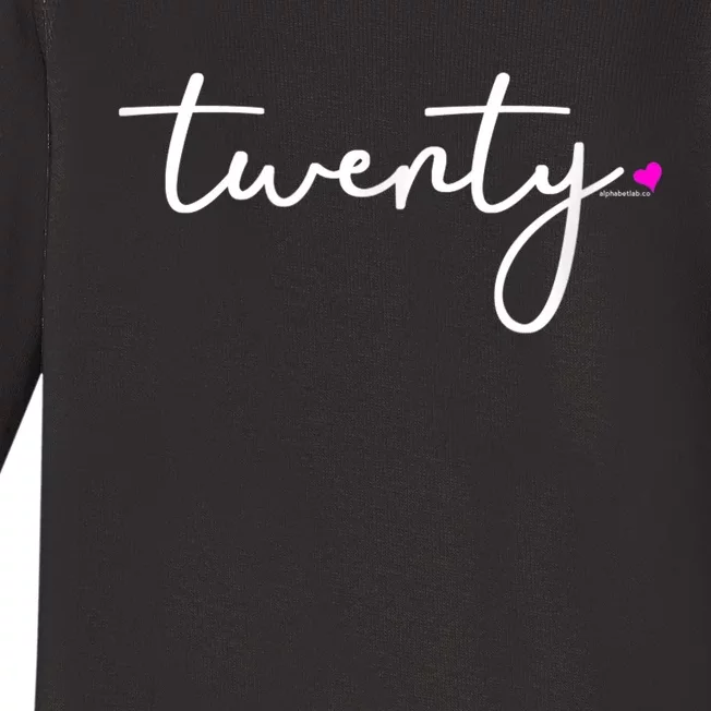 20th Birthday Gift Ideas for Her Wo | Twenty Party Baby Long Sleeve Bodysuit