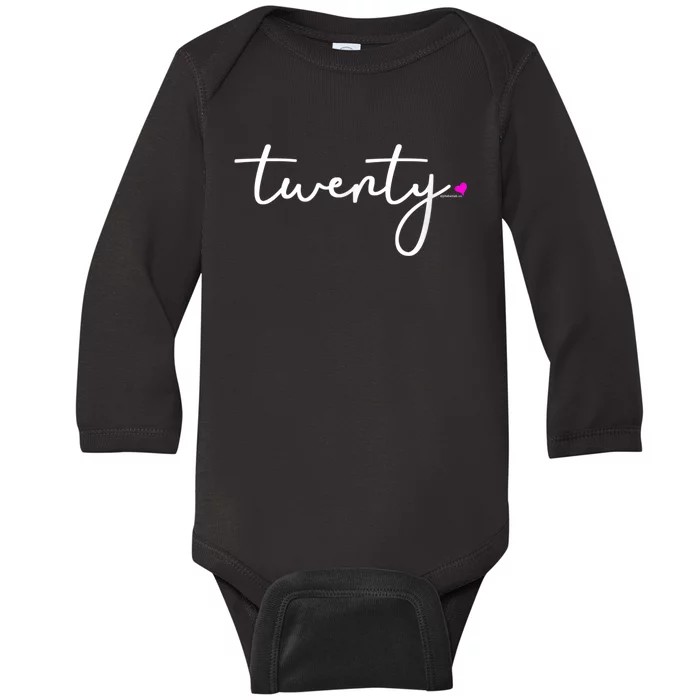 20th Birthday Gift Ideas for Her Wo | Twenty Party Baby Long Sleeve Bodysuit