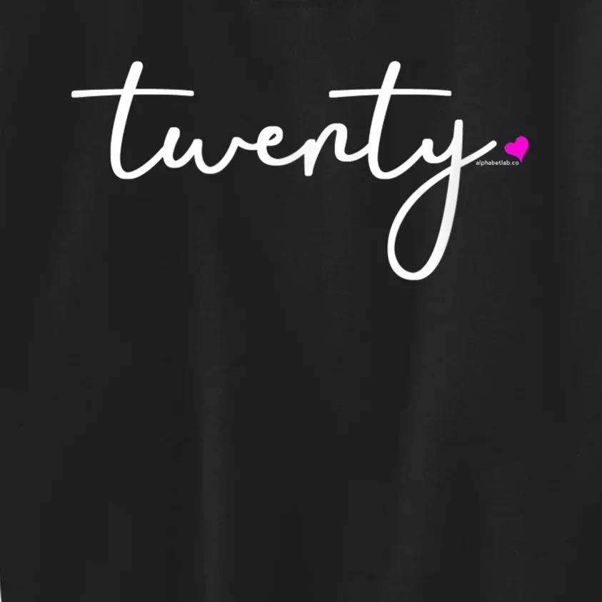 20th Birthday Gift Ideas for Her Wo | Twenty Party Kids Sweatshirt