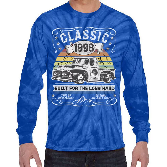 25th Birthday Gift Pickup Truck Born 1998 Cute Gift Tie-Dye Long Sleeve Shirt