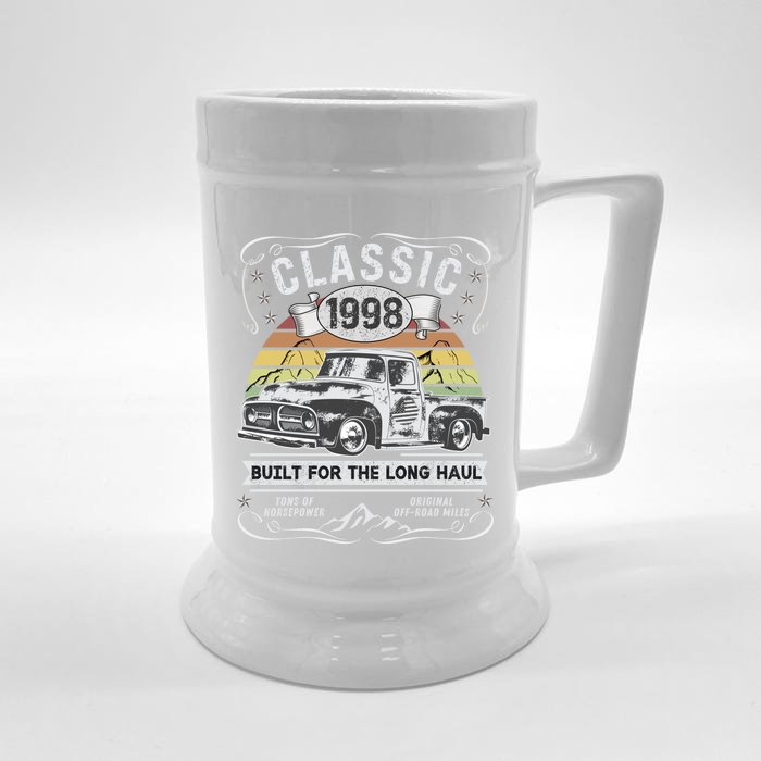 25th Birthday Gift Pickup Truck Born 1998 Cute Gift Front & Back Beer Stein