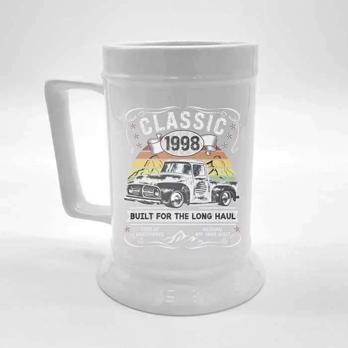 25th Birthday Gift Pickup Truck Born 1998 Cute Gift Front & Back Beer Stein