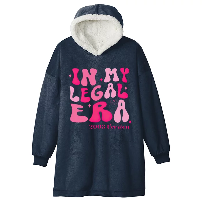 21st Birthday In My Legal Era Turning 21 Birthday Party Hooded Wearable Blanket