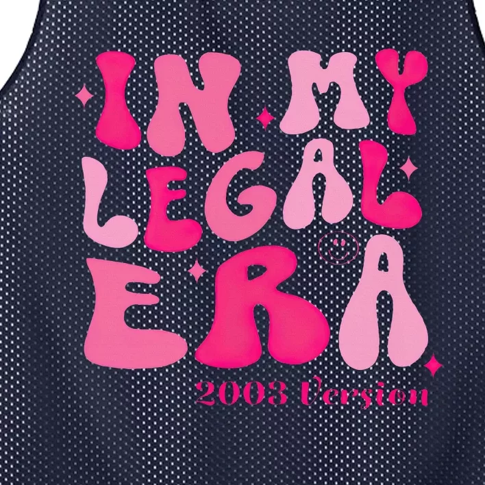 21st Birthday In My Legal Era Turning 21 Birthday Party Mesh Reversible Basketball Jersey Tank