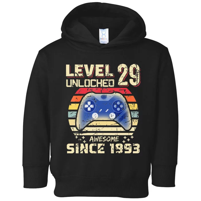 29Th Birthday Level 29 Unlocked Toddler Hoodie