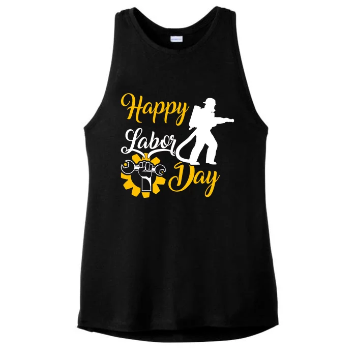 2024 Best Labor Day Celebration Graphic Ladies Tri-Blend Wicking Tank