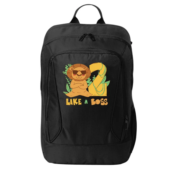 2nd Birthday Like A Boss Lion Cute Gift City Backpack