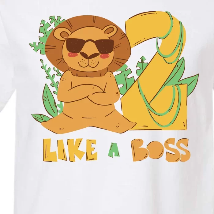 2nd Birthday Like A Boss Lion Cute Gift Garment-Dyed Heavyweight T-Shirt