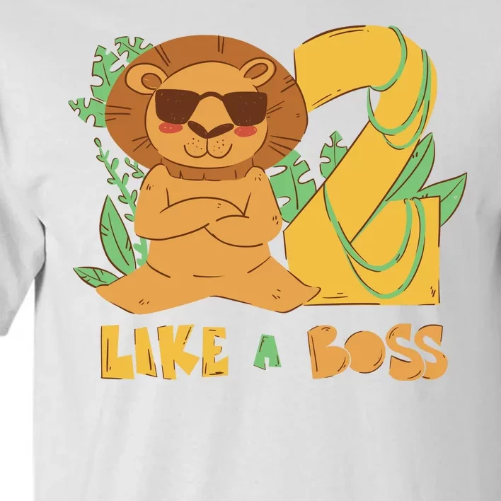 2nd Birthday Like A Boss Lion Cute Gift Tall T-Shirt