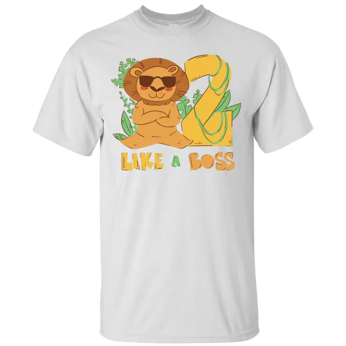 2nd Birthday Like A Boss Lion Cute Gift Tall T-Shirt