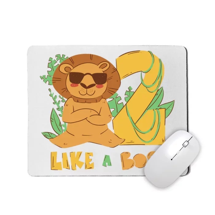 2nd Birthday Like A Boss Lion Cute Gift Mousepad