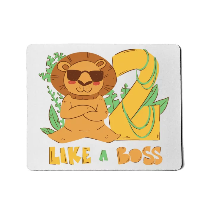 2nd Birthday Like A Boss Lion Cute Gift Mousepad