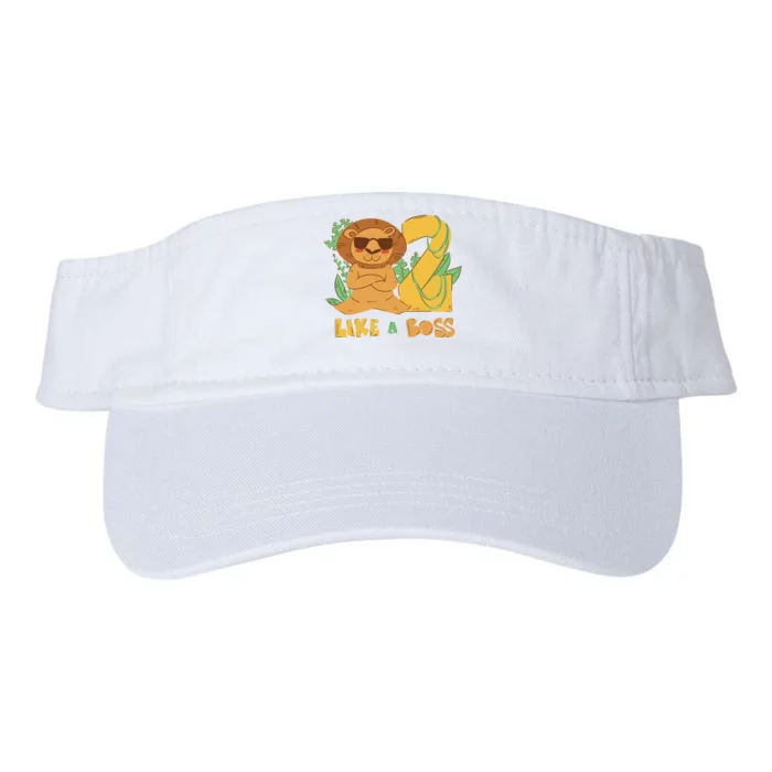 2nd Birthday Like A Boss Lion Cute Gift Valucap Bio-Washed Visor