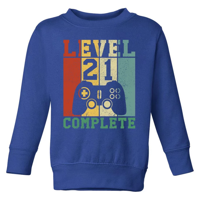 21 Birthday Level 21 Complete Meaningful Gift Toddler Sweatshirt