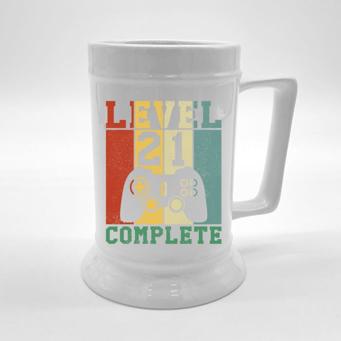 21 Birthday Level 21 Complete Meaningful Gift Front & Back Beer Stein