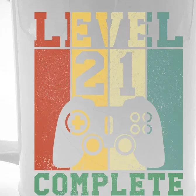 21 Birthday Level 21 Complete Meaningful Gift Front & Back Beer Stein