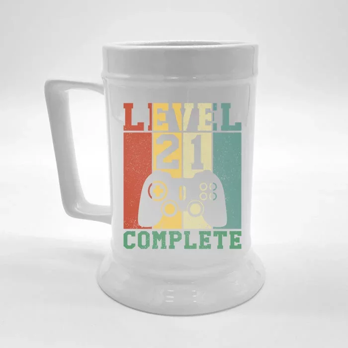 21 Birthday Level 21 Complete Meaningful Gift Front & Back Beer Stein