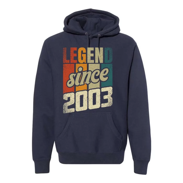 21st Birthday Man Woman 21 Years 2003 Decorative Funny Gift Premium Hoodie