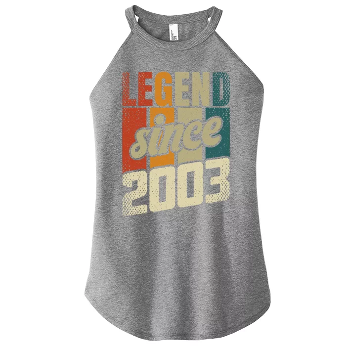 21st Birthday Man Woman 21 Years 2003 Decorative Funny Gift Women’s Perfect Tri Rocker Tank