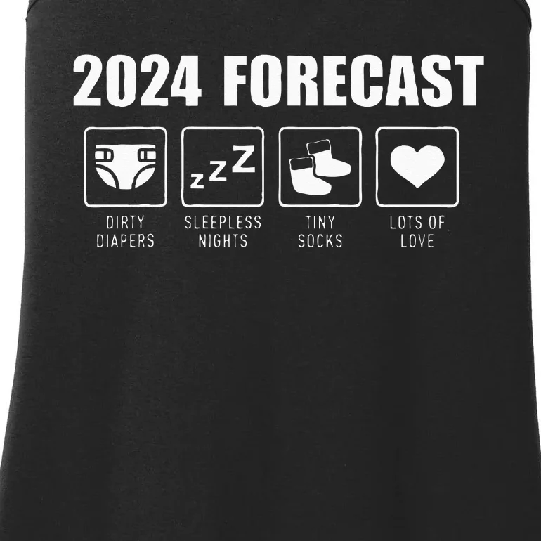 24 Baby Pregnancy Announcement Ladies Essential Tank