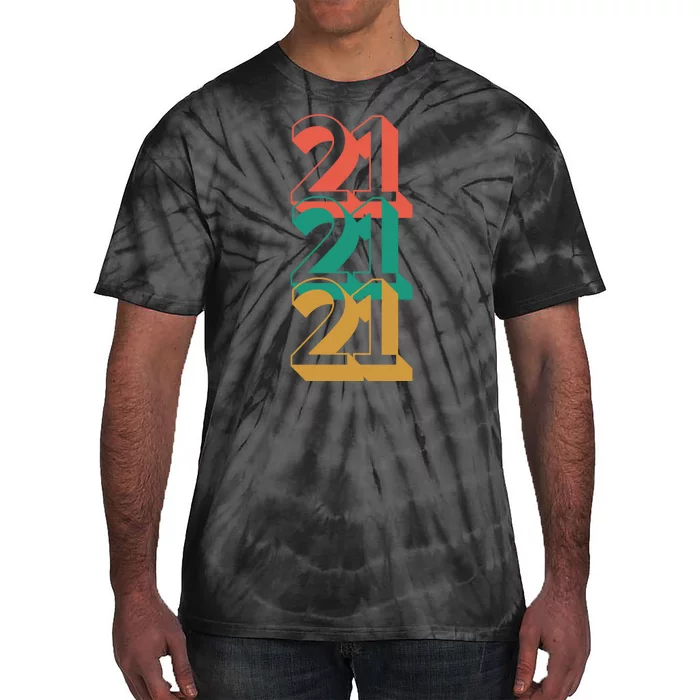 21st Birthday Retro Tie-Dye T-Shirt