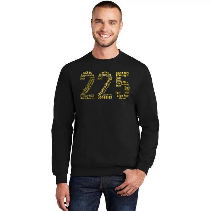 225 Baton Rouge Gonzales Denham Springs Area Code Sweatshirt