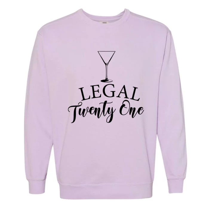 21st Birthday Squad Celebration Graphic Garment-Dyed Sweatshirt