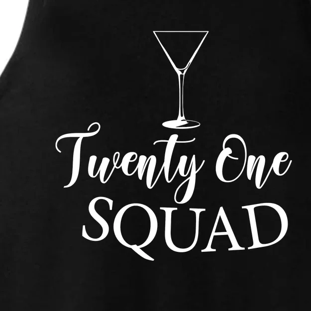 21st Birthday Squad Celebration Graphic Ladies Tri-Blend Wicking Tank