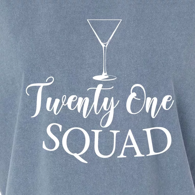 21st Birthday Squad Celebration Graphic Garment-Dyed Women's Muscle Tee