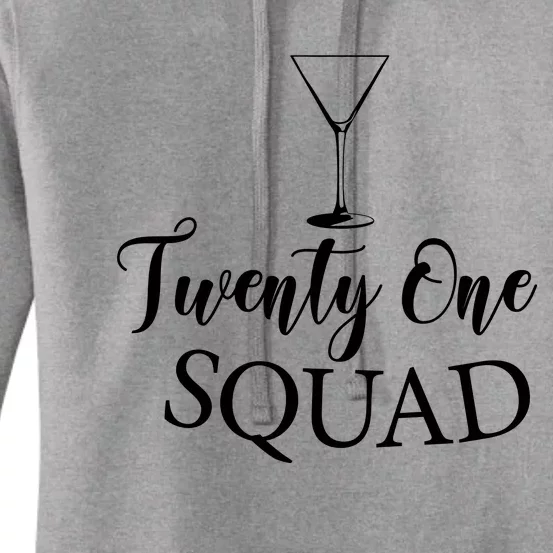 21st Birthday Squad Celebration Graphic Women's Pullover Hoodie