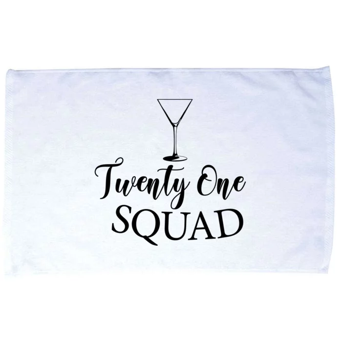 21st Birthday Squad Celebration Graphic Microfiber Hand Towel