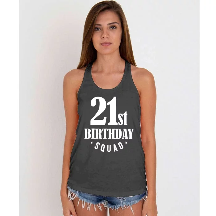 21st Birthday Squad Women's Knotted Racerback Tank