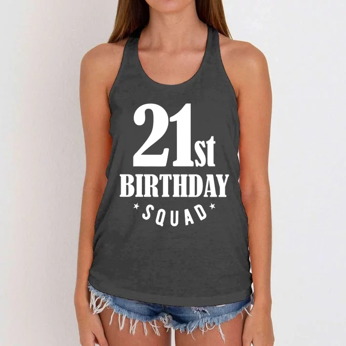 21st Birthday Squad Women's Knotted Racerback Tank