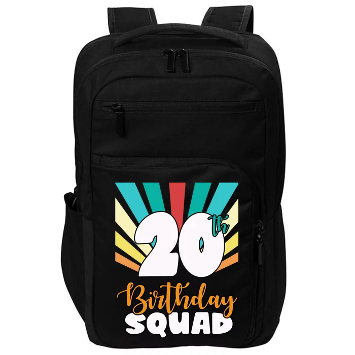 20th Birthday Squad 20 Years Old Impact Tech Backpack